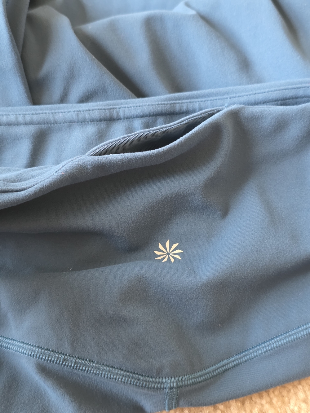 Athleta‎ Wide-Leg High Waist Pants - Teal Size Medium Petite - Picture 11 of 12